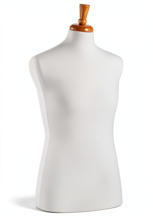 Male Dress Form SSWBasics Adjustable Torso Mannequin Off‑White-5