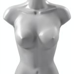 Clothing Form XS157W Competitive Store Molded Plastic Front Half-0