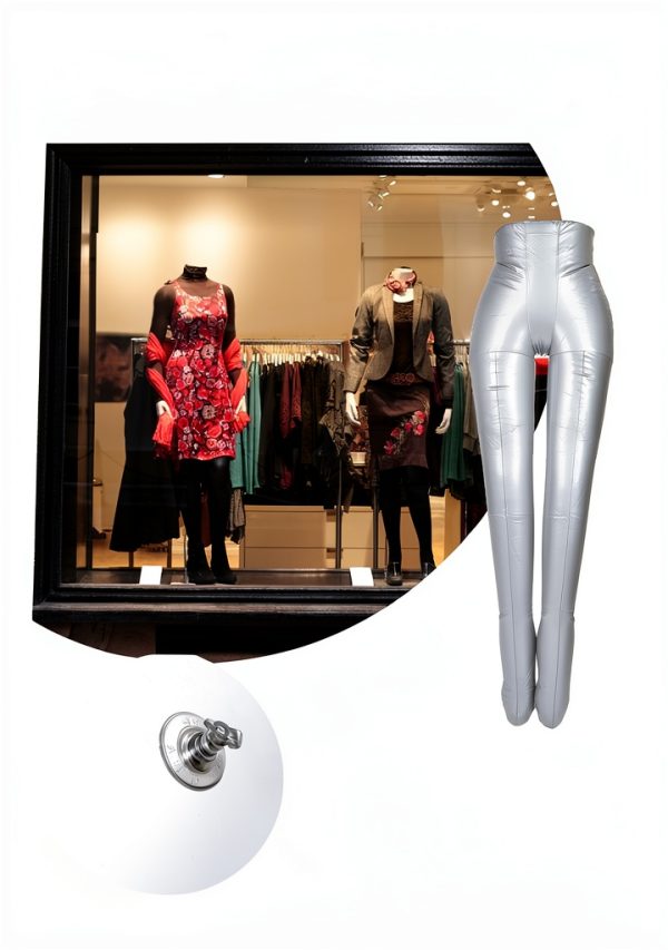 Moofey Inflatable Female Mannequin Display Model with PVC Legs-1