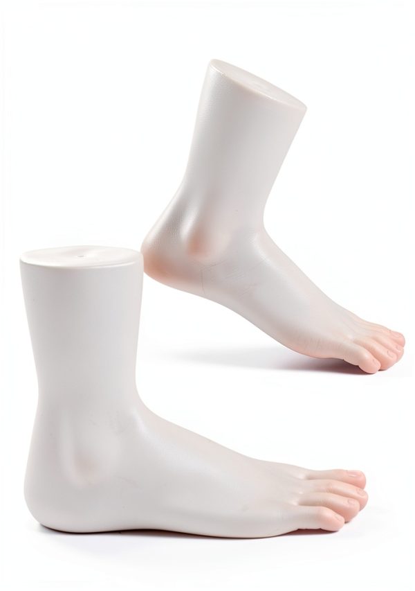 Framendino White Foot Mannequin 2 Pack Plastic Display Model-1