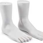 Framendino White Foot Mannequin 2 Pack Plastic Display Model-0