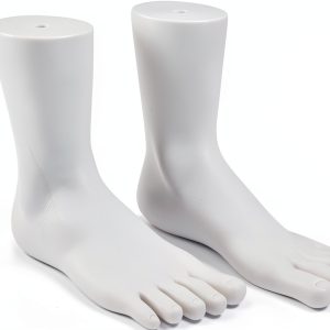Framendino White Foot Mannequin 2 Pack Plastic Display Model-0