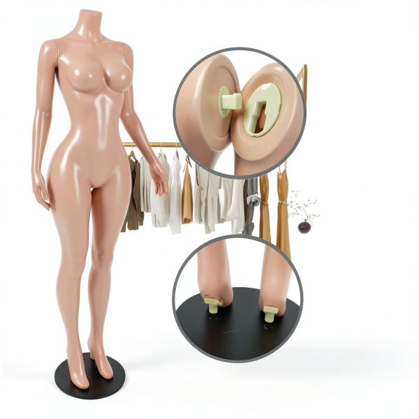 JESSMAMA Adjustable Mannequin 166cm Heavy Duty Plastic with Stable-3